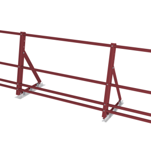 Ограждение кровельное со снегозадержателем на фальц Optima 0,65х2м RAL 3011