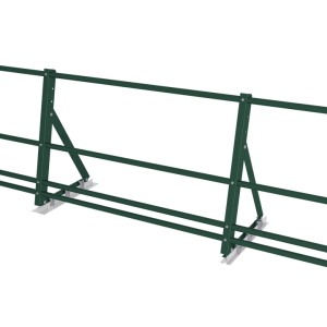 Ограждение кровельное со снегозадержателем на фальц Optima 0,65х2м RAL 6005
