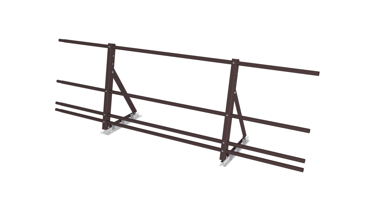 Ограждение кровельное со снегозадержателем на фальц Optima 0,65х2м RAL 8017
