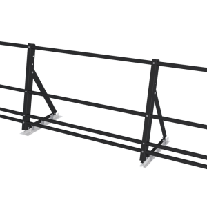 Ограждение кровельное со снегозадержателем на фальц Optima 0,65х2м RAL 9005