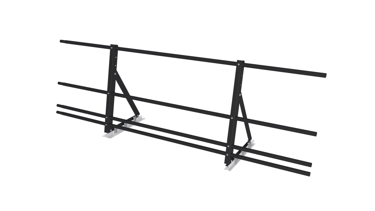 Ограждение кровельное со снегозадержателем на фальц Optima 0,65х2м RAL 9005