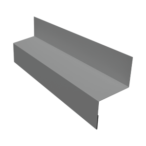 Отлив межэтажный 35 0,5 Satin с пленкой RAL 9006 бело-алюминиевый (2м)