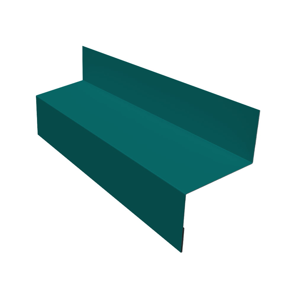 Отлив межэтажный 45 0,45 PE с пленкой RAL 5021 водная синь (3м)