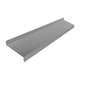 Отлив простой 100 0,45 PE с пленкой RAL 9006 бело-алюминиевый (2м)