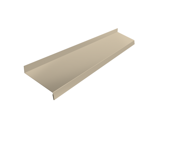Отлив простой 150 0,5 Satin с пленкой RAL 1015 светлая слоновая кость (2м)