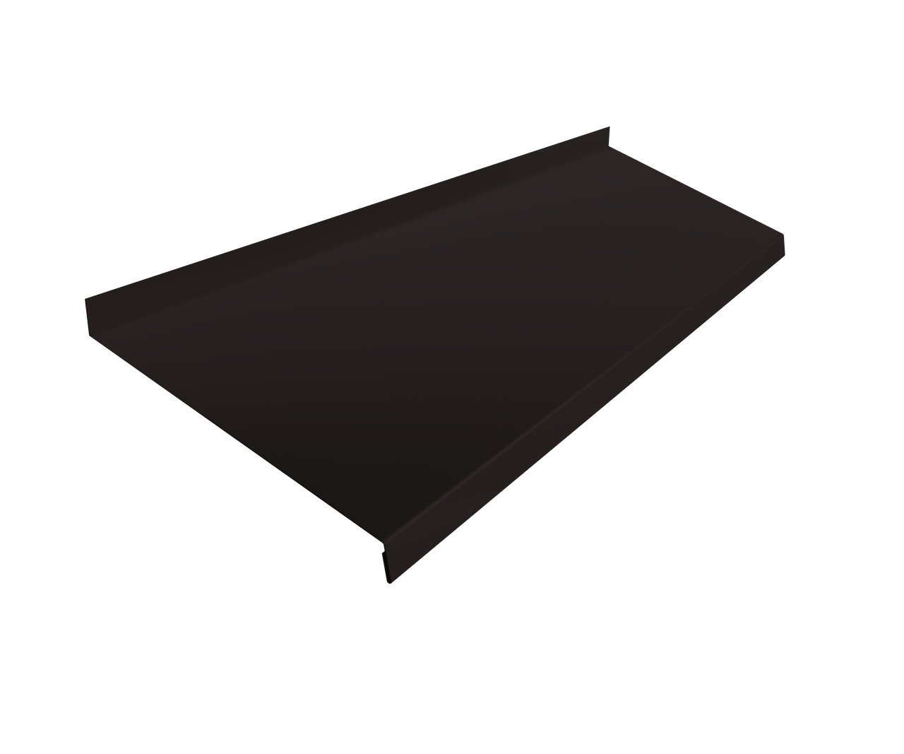 Отлив простой 200 0,5 Rooftop Бархат RAL 9005 черный (3м)