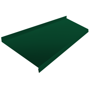 Отлив простой 200 0,5 Satin с пленкой RAL 6005 зеленый мох (3м)