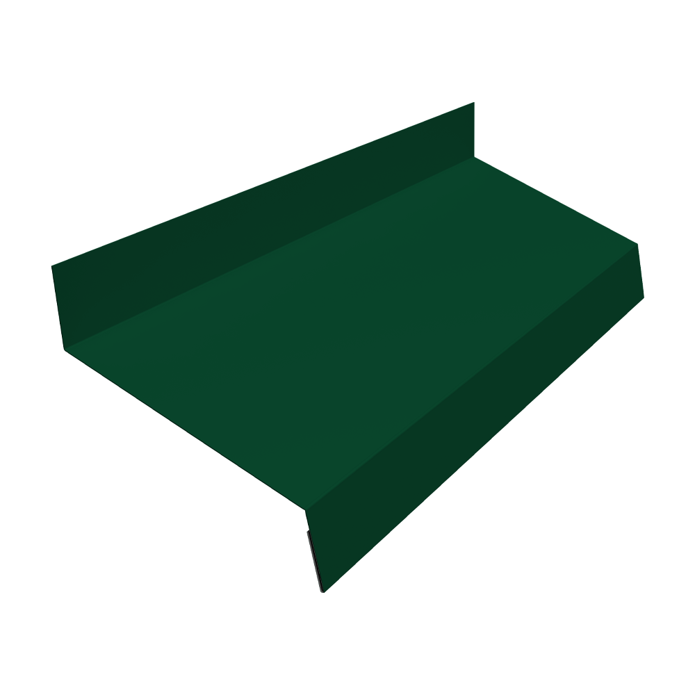 Отлив простой 70 0,5 Satin с пленкой RAL 6005 зеленый мох (2м)