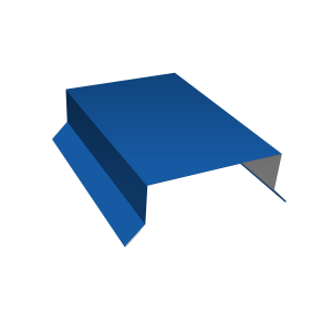 Парапетная крышка прямая 125мм 0,4 PE с пленкой RAL 5005 сигнальный синий (2,5м)