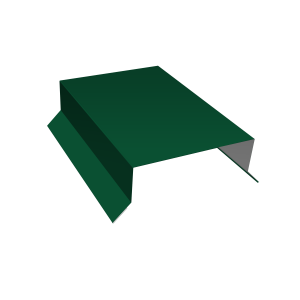 Парапетная крышка прямая 125мм 0,4 PE с пленкой RAL 6005 зеленый мох (3м)