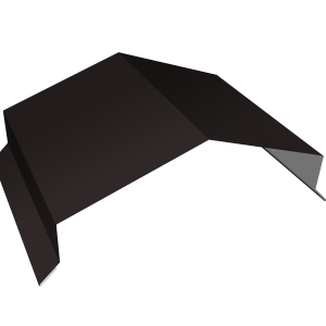 Парапетная крышка угольная 200мм 0,5 Satin с пленкой RAL 9005 черный (3м)