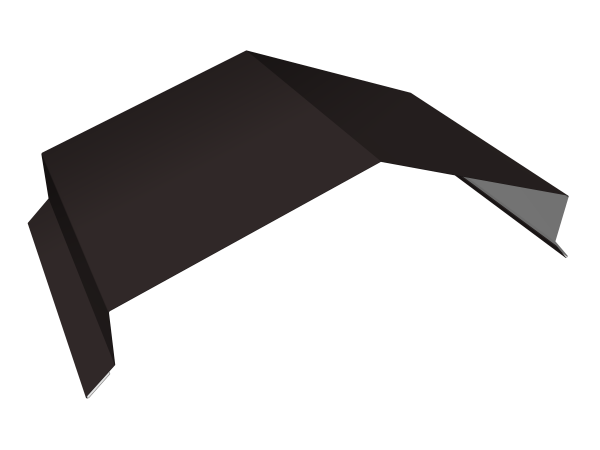 Парапетная крышка угольная 250мм 0,5 Satin Matt RAL 9005 черный (2м)