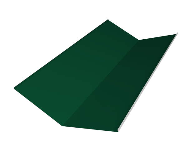 Планка ендовы нижней 300х300 0,5 Satin с пленкой RAL 6005 зеленый мох (2м)