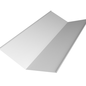 Планка ендовы нижней 300х300 0,5 Satin с пленкой RAL 9003 сигнальный белый (3м)