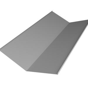 Планка ендовы нижней 300х300 0,5 Satin с пленкой RAL 9006 бело-алюминиевый (2м)