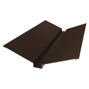 Планка ендовы верхней 115х30х115 0,5 GreenCoat Pural BT с пленкой RR 887 шоколадно-коричневый (RAL 8017 шоколад) (3м)