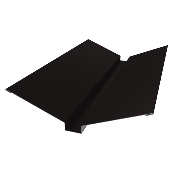 Планка ендовы верхней 115х30х115 0,5 Satin Matt RAL 9005 черный (3м)