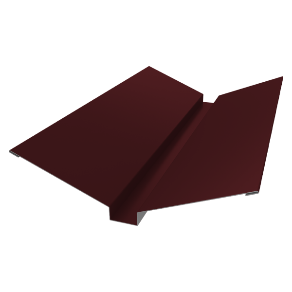 Планка ендовы верхней 115х30х115 0,5 Satin Matt TX RAL 3005 красное вино (2м)