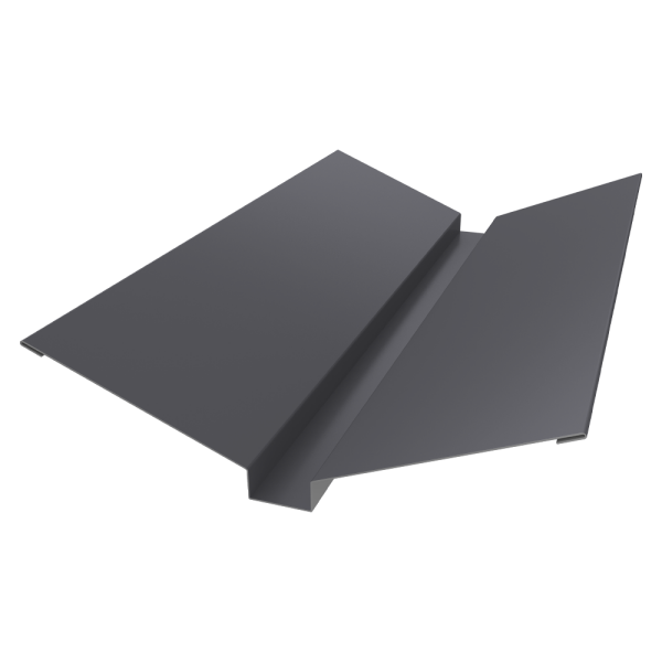 Планка ендовы верхней 115х30х115 0,5 Satin с пленкой RAL 7004 сигнальный серый (2м)