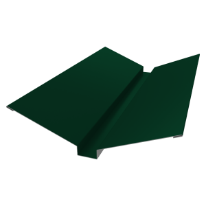 Планка ендовы верхней 115х30х115 0,7 PE с пленкой RAL 6005 зеленый мох (3м)