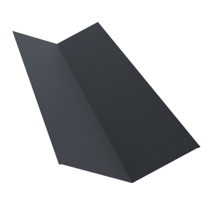 Планка ендовы верхней 145х145 0,4 PE с пленкой RAL 7024 мокрый асфальт (3м)