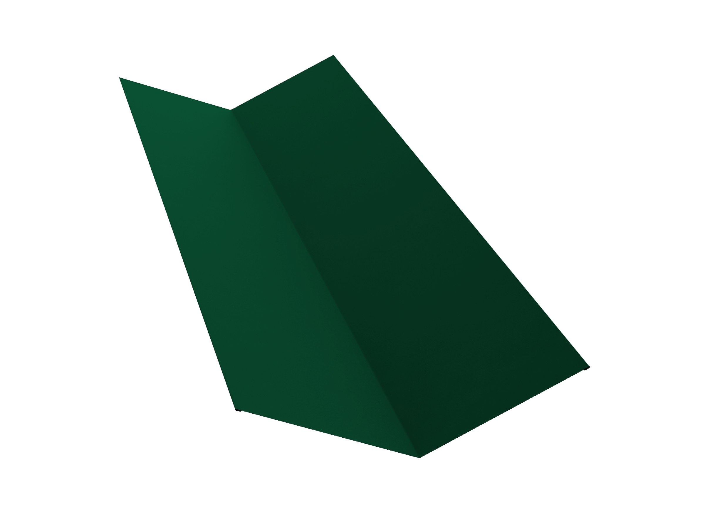 Планка ендовы верхней 145х145 0,45 Drap ST RAL 6005 зеленый мох (2м)