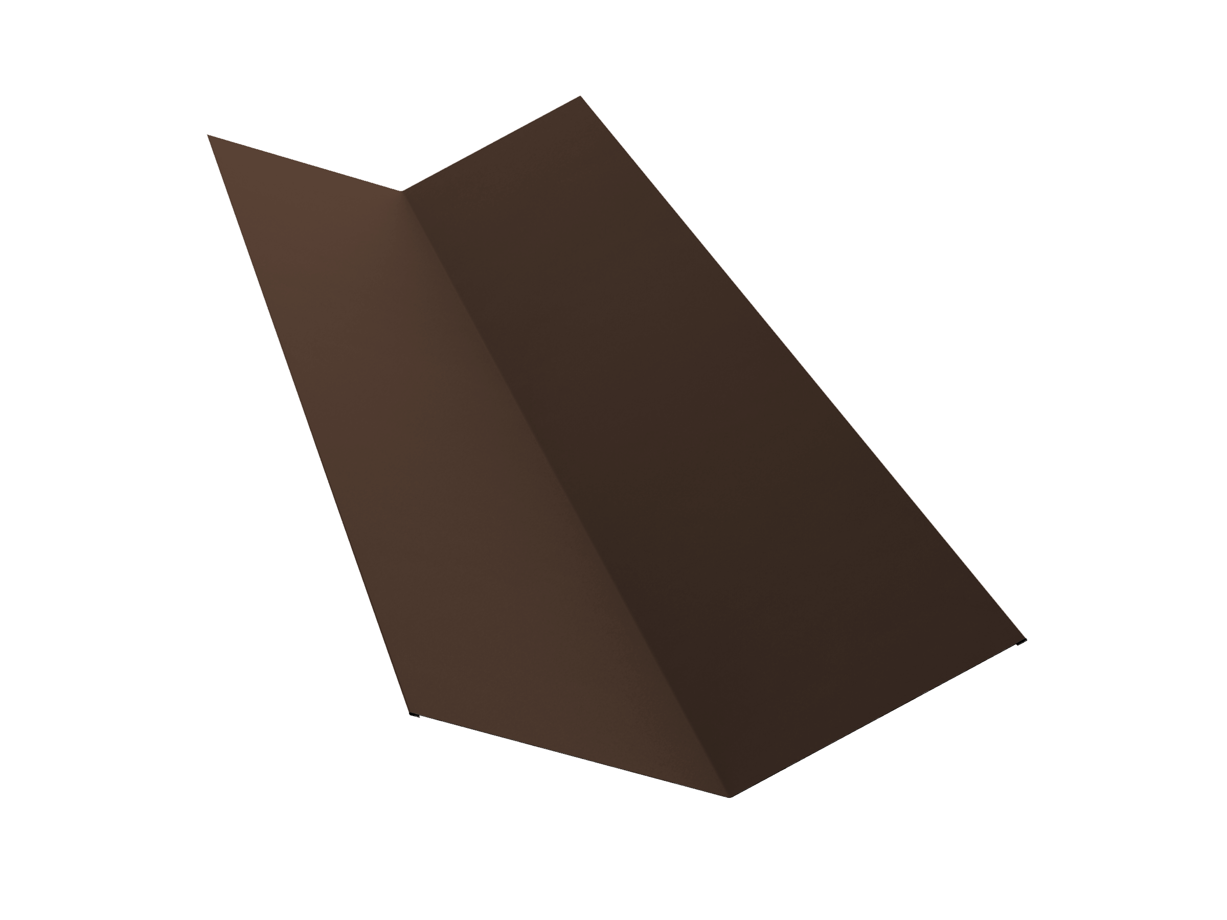 Планка ендовы верхней 145х145 0,5 GreenCoat Pural BT с пленкой RR 887 шоколадно-коричневый (RAL 8017 шоколад) (2м)