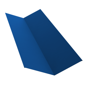 Планка ендовы верхней 145х145 0,5 Satin с пленкой RAL 5005 сигнальный синий (3м)