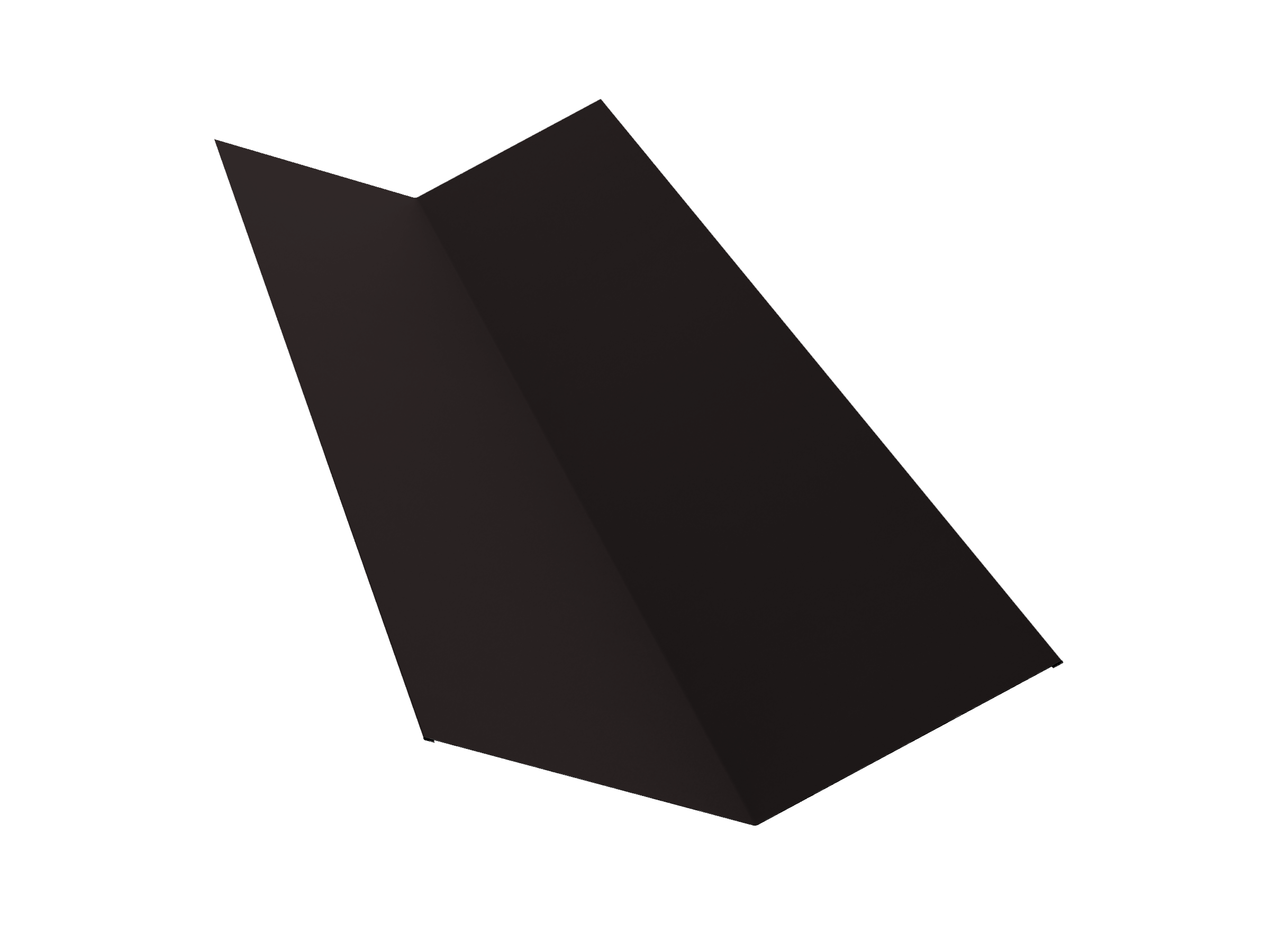 Планка ендовы верхней 145х145 0,5 Satin с пленкой RAL 9005 черный (2м)