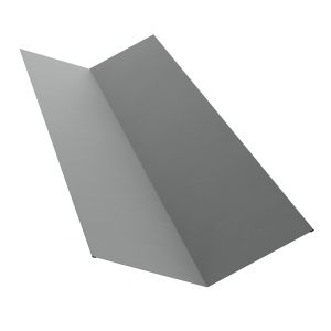 Планка ендовы верхней 145х145 0,5 Satin с пленкой RAL 9006 бело-алюминиевый (3м)