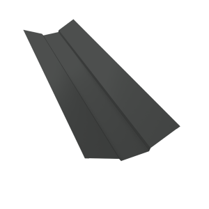 Планка ендовы верхней 95х80х95 0,45 Drap RAL 7016 антрацитово-серый (3м)