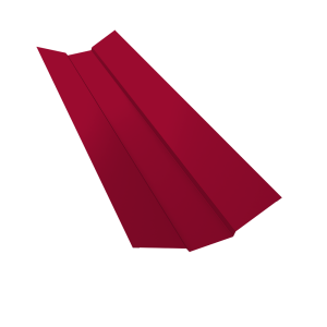 Планка ендовы верхней 95х80х95 0,45 PE с пленкой RAL 3003 рубиново-красный (2м)