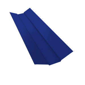Планка ендовы верхней 95х80х95 0,45 PE с пленкой RAL 5002 ультрамариново-синий (2м)