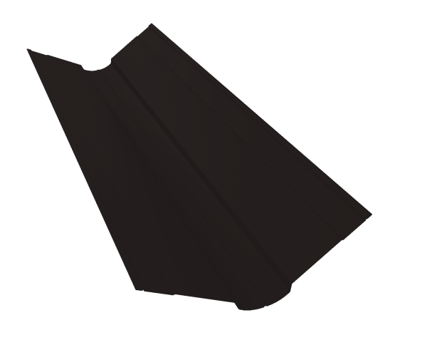 Планка ендовы верхней фигурной 100x100 0,45 Drap ST RAL 9005 черный (2м)