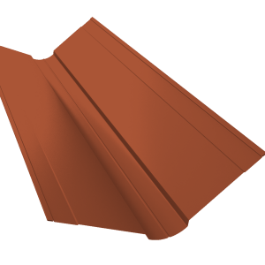 Планка ендовы верхней фигурной 150x150 0,45 Drap RAL 8004 терракота (2м)
