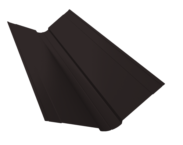 Планка ендовы верхней фигурной 150x150 0,45 Drap RAL 9005 черный (2м)