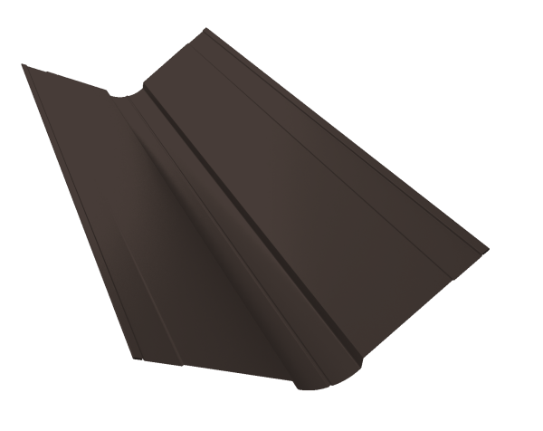 Планка ендовы верхней фигурной 150x150 0,45 Drap RR 32 темно-коричневый (2м)