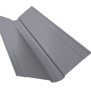 Планка ендовы верхней фигурной 150x150 0,45 Drap TX RAL 7004 сигнальный серый (3м)