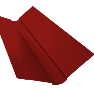 Планка ендовы верхней фигурной 150x150 0,5 Satin с пленкой RAL 3011 коричнево-красный (3м)