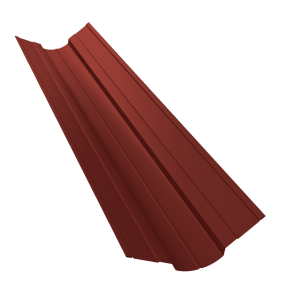 Планка ендовы верхней фигурной 70x70 0,45 PE с пленкой RAL 3009 оксидно-красный (2м)