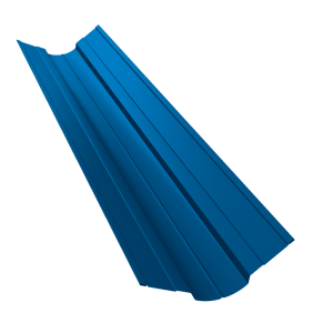 Планка ендовы верхней фигурной 70x70 0,5 Satin с пленкой RAL 5005 сигнальный синий (2м)