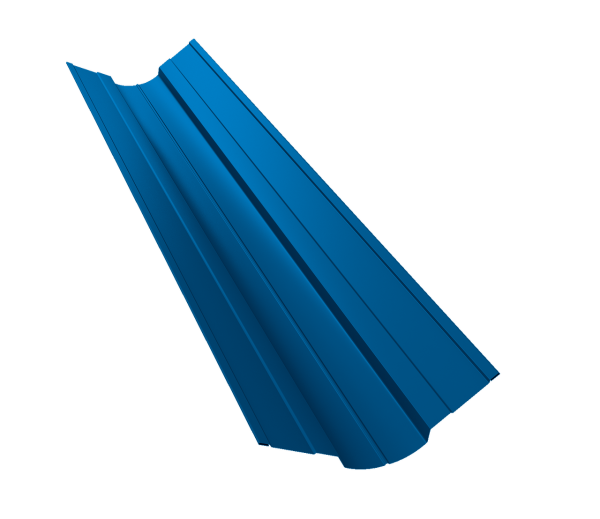 Планка ендовы верхней фигурной 70x70 0,5 Satin с пленкой RAL 5005 сигнальный синий (2м)