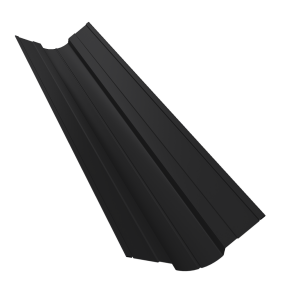 Планка ендовы верхней фигурной 70x70 0,5 Satin с пленкой RAL 9005 черный (2м)