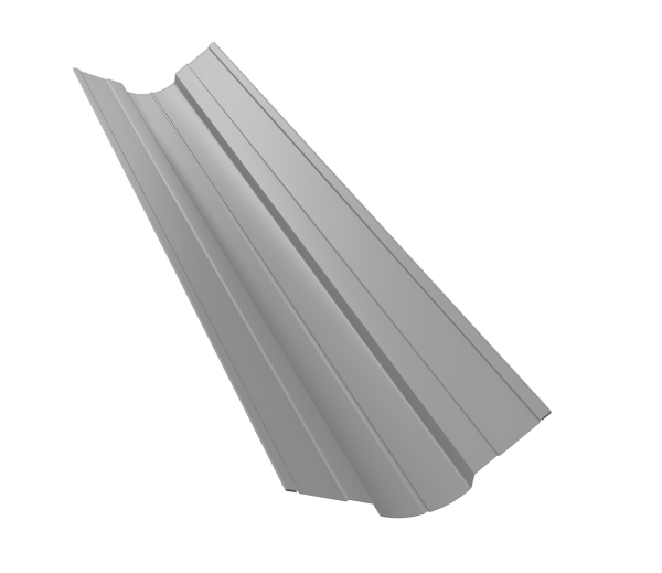 Планка ендовы верхней фигурной 70x70 0,5 Satin с пленкой RAL 9006 бело-алюминиевый (2м)