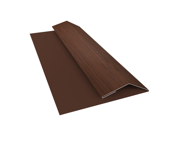 Планка финишная Блок-Хаус new Grand Line 0,45 Print Elite Choco Wood TwinColor (2м)