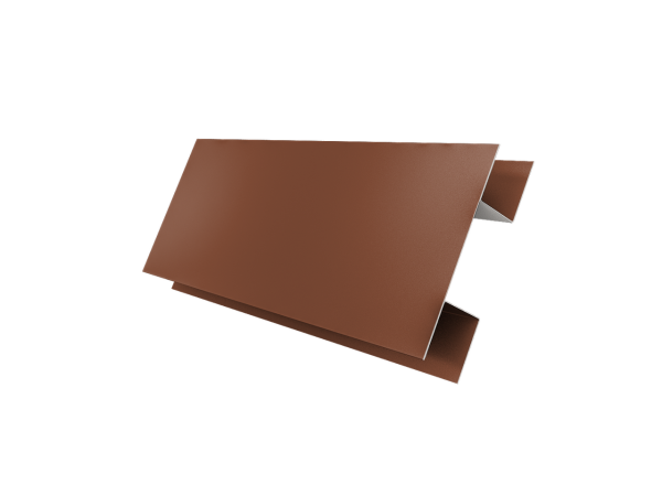 Планка H-образная Блок-Хаус new Grand Line 0,5 Satin Matt RAL 8004 терракота (3м)