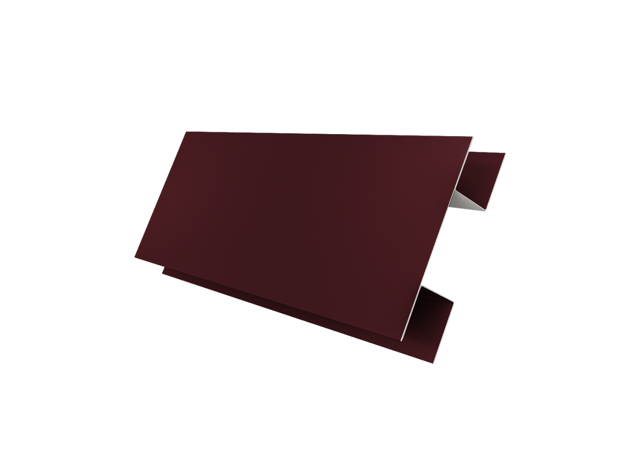 Планка H-образная Блок-Хаус new Grand Line 0,5 Satin с пленкой RAL 3005 красное вино (3м)