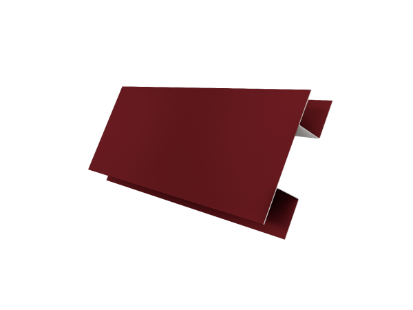 Планка H-образная Экобрус 0,45 Drap TX RAL 3005 красное вино (3м)