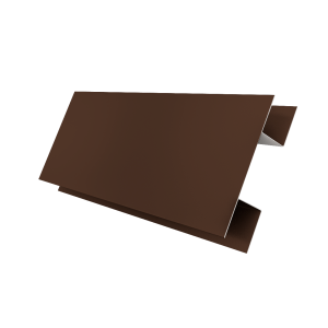 Планка H-образная Экобрус 0,5 GreenCoat Pural BT с пленкой RR 887 шоколадно-коричневый (RAL 8017 шоколад) (3м)