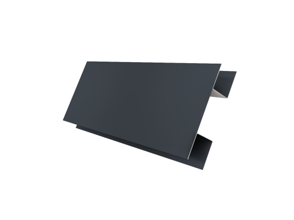 Планка H-образная Экобрус 0,5 Satin Matt RAL 7024 мокрый асфальт (3м)